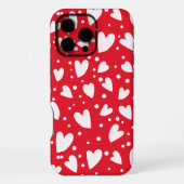 Red and White Heart Pattern | Cute Valentine Love  iPhoneケース (裏面)
