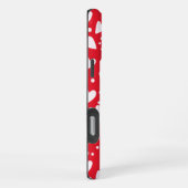 Red and White Heart Pattern | Cute Valentine Love  iPhoneケース (右側面)