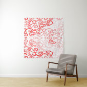 Red and White Heart Print タペストリー (インサイチュ(横))