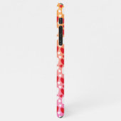 Red and White Hearts Pattern Phone Case iPhoneケース (左側)