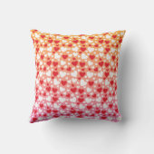 Red and White Hearts Pattern Throw Pillow クッション (裏面)