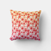 Red and White Hearts Pattern Throw Pillow クッション (正面)