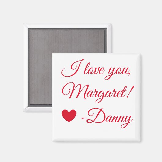 Red and White Love マグネット (正面/裏面)