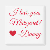 Red and White Love マグネット (正面)