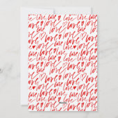 Red and White Love Valentines Day Photo  シーズンカード (裏面)