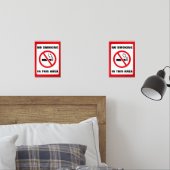 Red and White No Smoking (寝室)