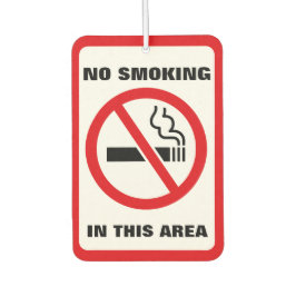 Red and White No Smoking カーエアーフレッシュナー