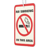 Red and White No Smoking カーエアーフレッシュナー (左)