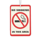 Red and White No Smoking カーエアーフレッシュナー (裏面)