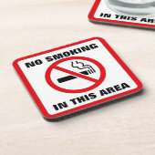 Red and White No Smoking コースター (左側)