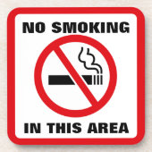 Red and White No Smoking コースター (正面)