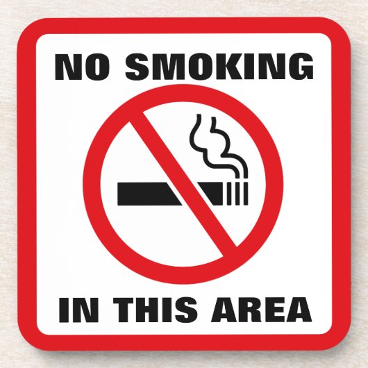 Red and White No Smoking コースター (正面)