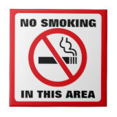 Red and White No Smoking タイル (正面)