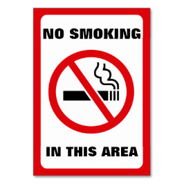 Red and White No Smoking テーブルナンバー