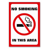 Red and White No Smoking テーブルナンバー (裏面)