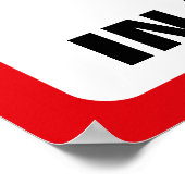 Red and White No Smoking ポスター (角)