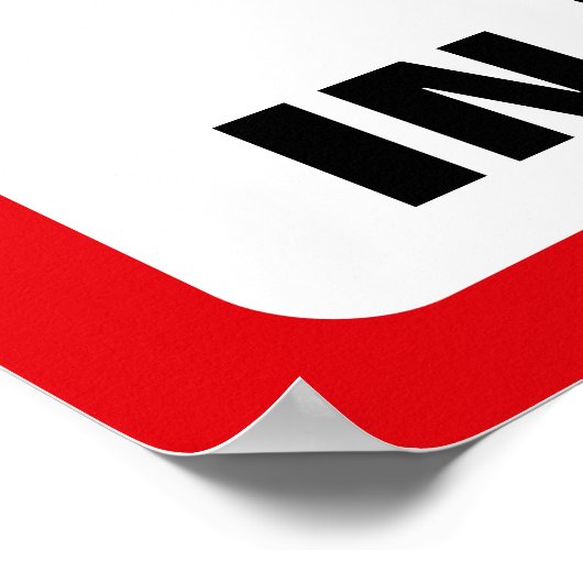 Red and White No Smoking ポスター (角)