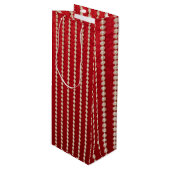 Red and White Pearl  ワインギフトバッグ (正面アングル)