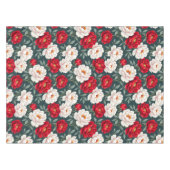 Red and white peony flowers  テーブルクロス (正面(横))
