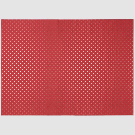 Red and White Polka Dot Tissue Paper 薄葉紙 (正面)