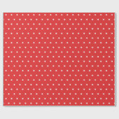 Red and White Polka Dot Wrapping Paper ラッピングペーパー (フラット)