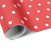 Red and White Polka Dot Wrapping Paper ラッピングペーパー (ロールコーナー)