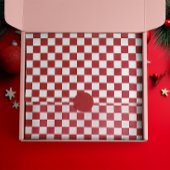 Red and White Retro Check Holiday 薄葉紙