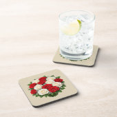 Red and white roses コースター (右側)