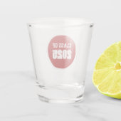 Red and White School Colors Class Year ショットグラス (裏面)