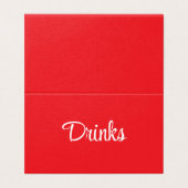 Red and White Script Dessert Buffet Table Card (外部フラット)