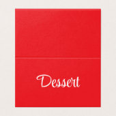 Red and White Script Dessert Buffet Table Card (外部フラット)