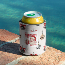 Red and white snowflakes 缶クーラー