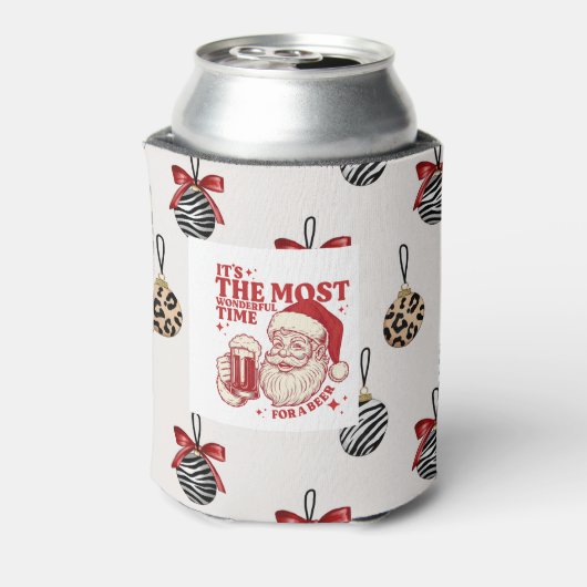 Red and white snowflakes 缶クーラー (缶裏面)