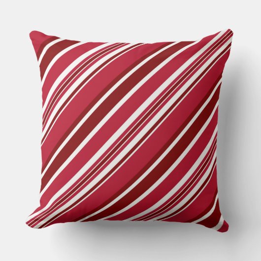 Red And White Striped クッション (正面)