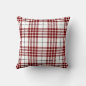 Red and white Tartan Plaid Pattern クッション (裏面)