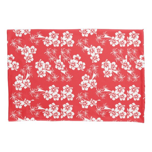 Red And White Tropics  枕カバー (正面左)