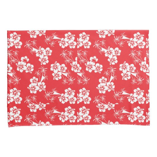 Red And White Tropics  枕カバー (正面右)