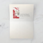 Red and White Tulip Blank Card サンキューカード (内部)