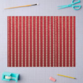 Red and White Velvet-Look Pearl 薄葉紙 (クラフト)