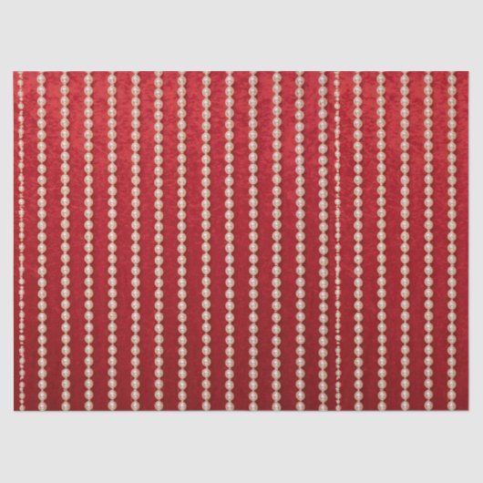 Red and White Velvet-Look Pearl 薄葉紙 (正面)