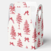 Red and White Vintage Christmas Gift フェイバーボックス (オープン)