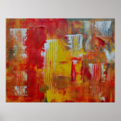 Red and yellow abstract painting ポスター (正面)