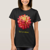 Red And Yellow Dahlia Flower Personalized Tシャツ (正面)