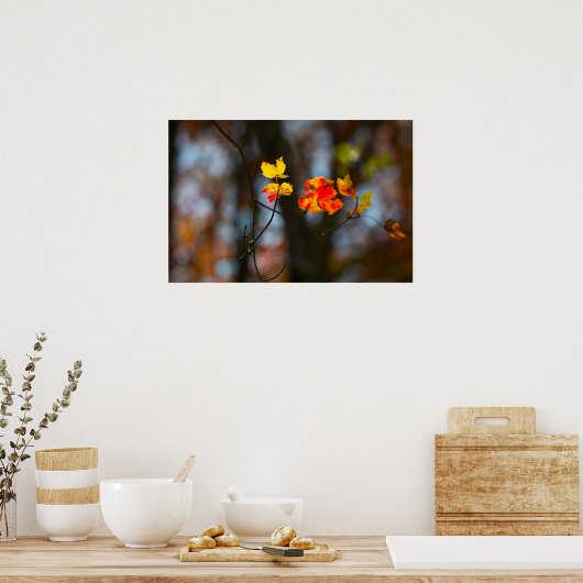 Red and Yellow Leaves Poster ポスター (キッチン)