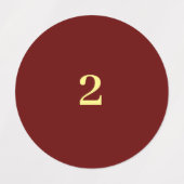 Red and yellow numbered ラベル (デザイン2)