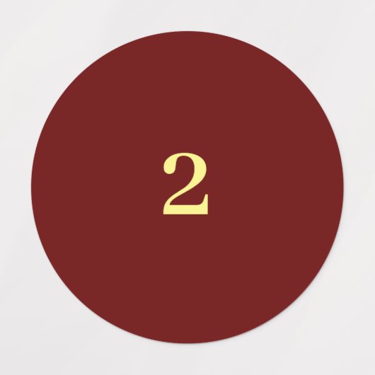 Red and yellow numbered ラベル (デザイン2)
