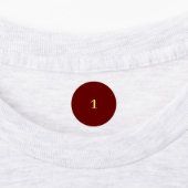 Red and yellow numbered ラベル (貼付)