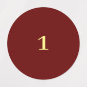 Red and yellow numbered ラベル (デザイン1)
