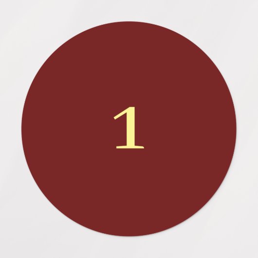 Red and yellow numbered ラベル (デザイン1)