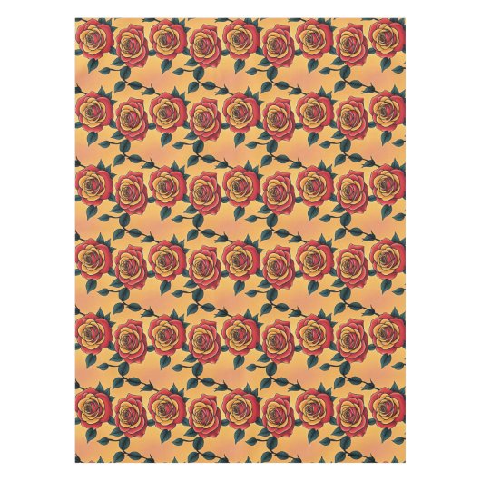 Red And Yellow Roses テーブルクロス (正面)